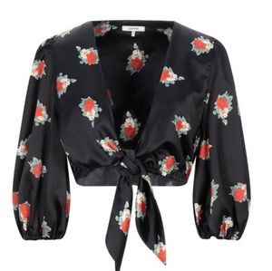 Ganni Back Floral Crop Top/ Shrug Size 6